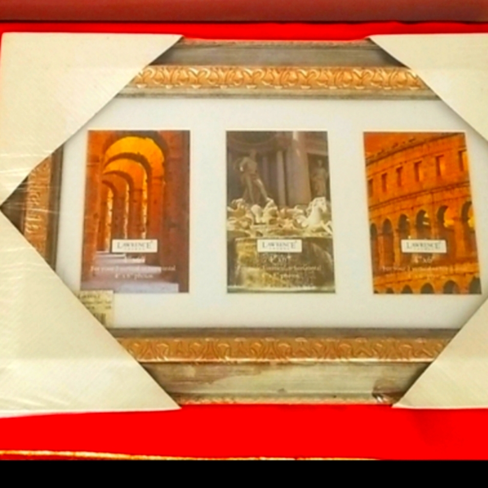❤Vintage Victorian Picture Frame w/3 vertical or horizontal 4" x 6" Photos